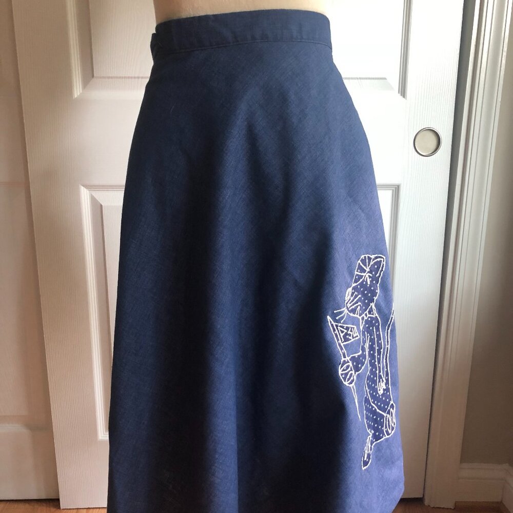 Springs Mills Fashion Denim Wrap Skirt-One Size